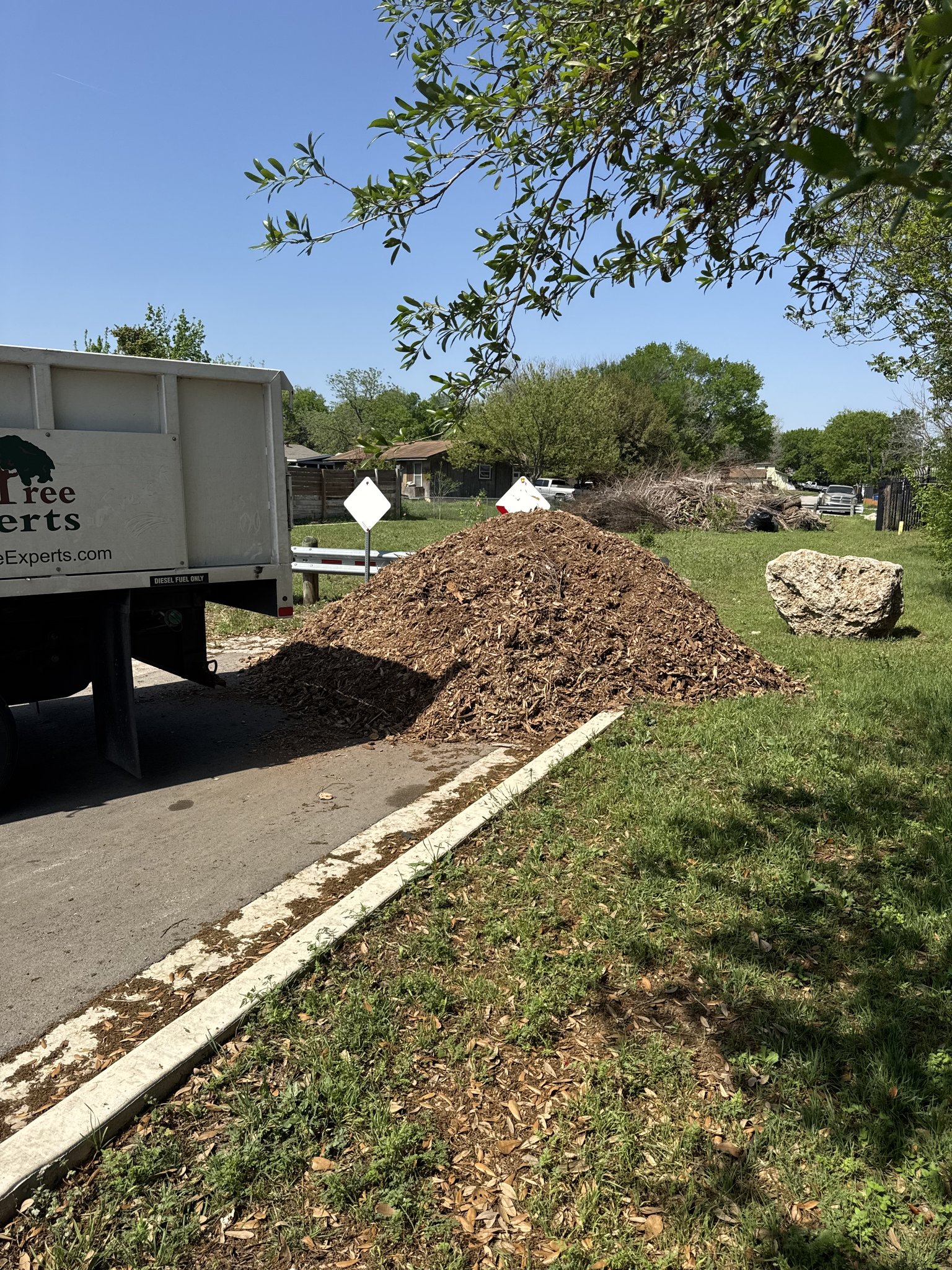 Mulching & Composting 4 Mulch being delivered to a residential property in Austin